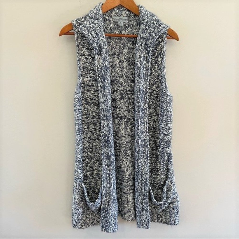 WindiRiver Long Sleevless Open Front Cardigan Size M